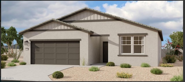 46904 W Coe St, Maricopa, AZ 85139 - view of front of property with a garage, stucco siding, and driveway