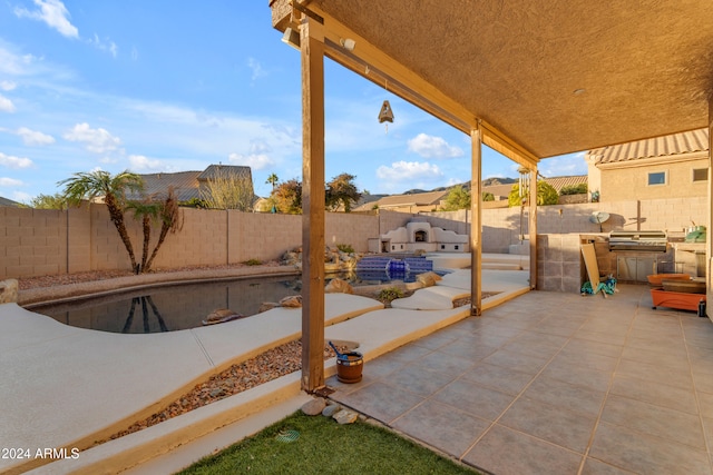 view of patio / terrace with area for grilling