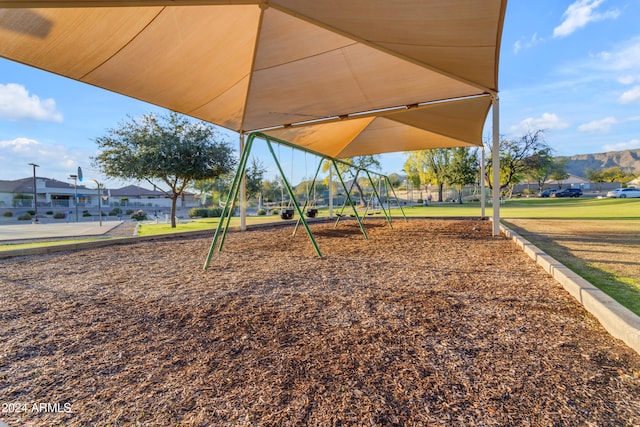 view of jungle gym