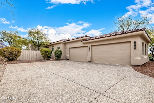 view of home's exterior featuring a garage