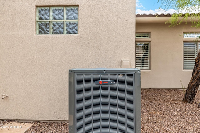 exterior details with central AC unit