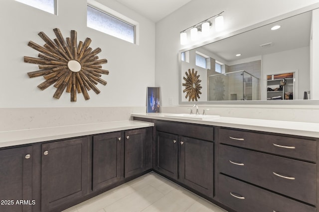 13204 W Via Dona Rd, Peoria, AZ 85383 - full bath with a spacious closet, vanity, and a shower stall