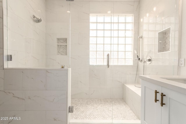 18614 E Oriole Way, Queen Creek, AZ 85142 - full bath with a marble finish shower and vanity