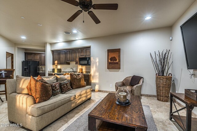 game room featuring light hardwood / wood-style floors, pool table, and ceiling fan