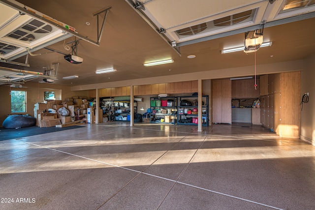 garage featuring a garage door opener