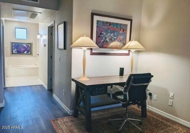 15221 N Clubgate Dr Unit 2096, Scottsdale, AZ 85254 - office space with baseboards and dark wood-style floors