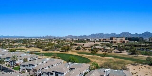 15221 N Clubgate Dr Unit 2096, Scottsdale, AZ 85254 - drone / aerial view of a mountain backdrop and a golf course
