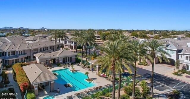 15221 N Clubgate Dr Unit 2096, Scottsdale, AZ 85254 - aerial perspective of suburban area with a pool area