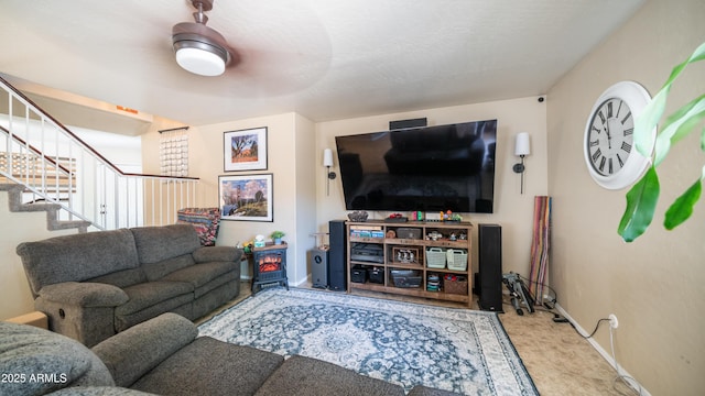 7274 W State Ave, Glendale, AZ 85303 - living area with stairway and baseboards