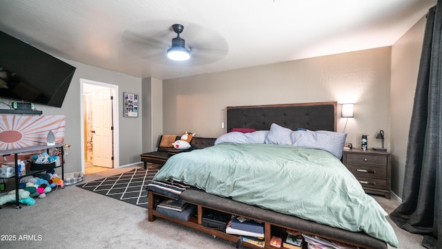 7274 W State Ave, Glendale, AZ 85303 - bedroom with carpet, ceiling fan, and ensuite bath