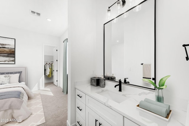 13947 E Barwick Dr, Scottsdale, AZ 85262 - bathroom featuring baseboards, visible vents, and vanity