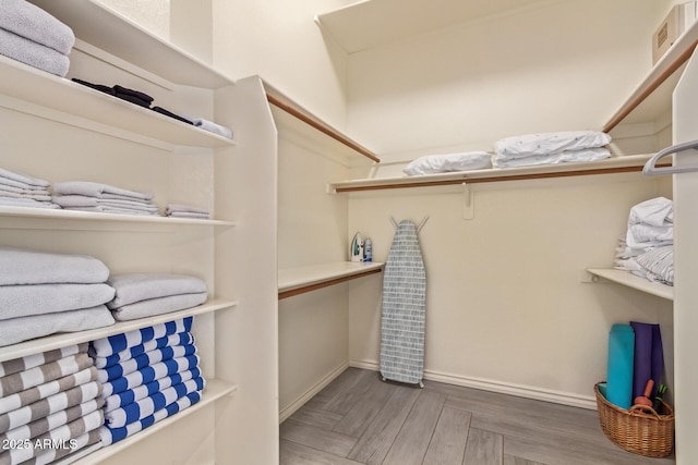 view of walk in closet