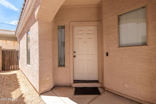 view of doorway to property