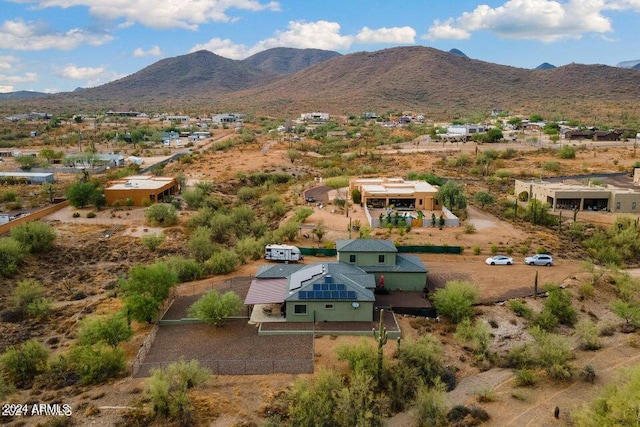 aerial view featuring a mountain view