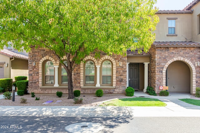 view of mediterranean / spanish house