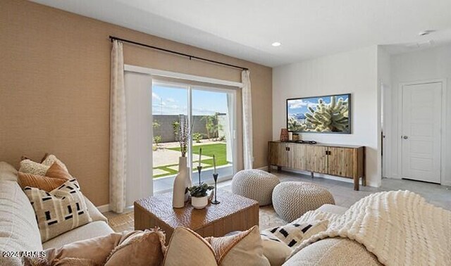 1336 W Hess Ave, Coolidge, AZ 85128 - living area with recessed lighting and baseboards