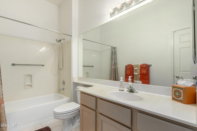 11553 W Sonoran Ct, Surprise, AZ 85378 - full bathroom featuring tile patterned flooring, vanity, toilet, and shower / tub combo