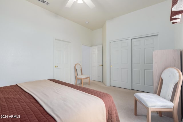 11553 W Sonoran Ct, Surprise, AZ 85378 - carpeted bedroom with a closet and ceiling fan