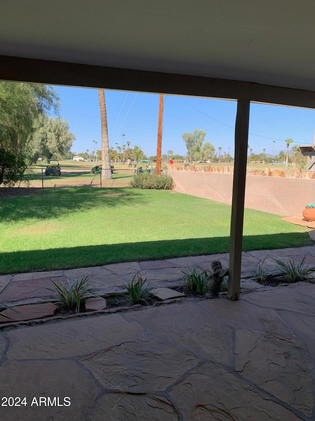 view of yard featuring a patio area