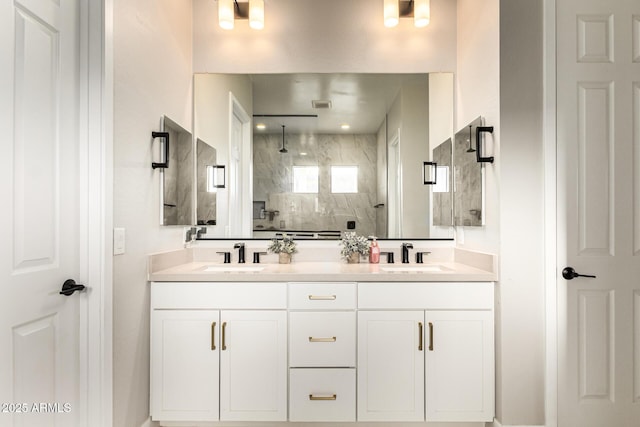 18139 W Oregon Ct, Litchfield Park, AZ 85340 - bathroom featuring a shower stall and double vanity