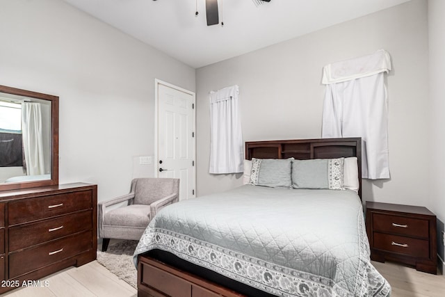 18139 W Oregon Ct, Litchfield Park, AZ 85340 - bedroom featuring light wood-style flooring and ceiling fan