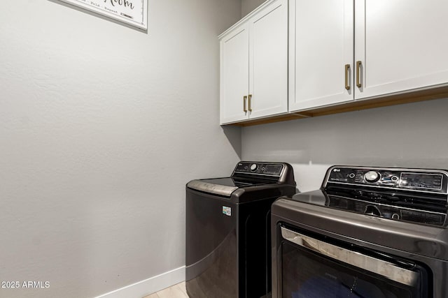 18139 W Oregon Ct, Litchfield Park, AZ 85340 - laundry room featuring cabinet space, independent washer and dryer, and baseboards