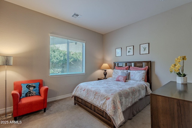 view of carpeted bedroom