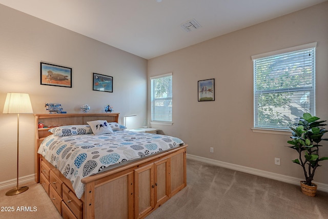 view of carpeted bedroom