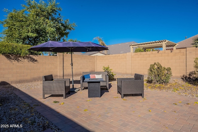 view of patio / terrace featuring outdoor lounge area