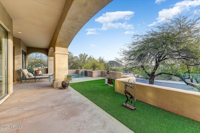 view of yard with a patio