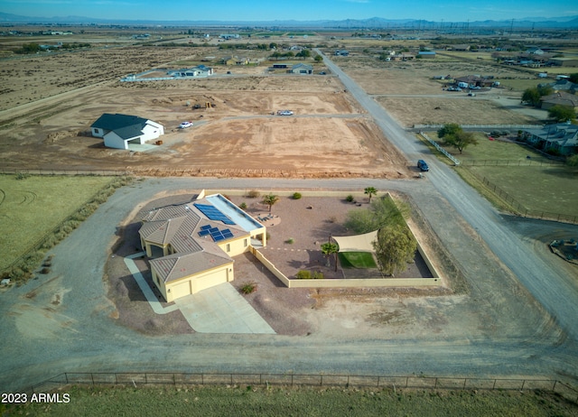 bird's eye view featuring a rural view