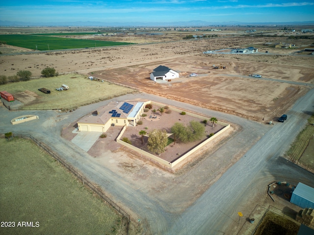 aerial view with a rural view