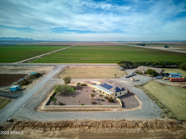 aerial view with a rural view