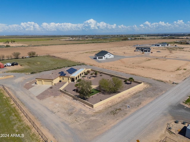 bird's eye view with a rural view