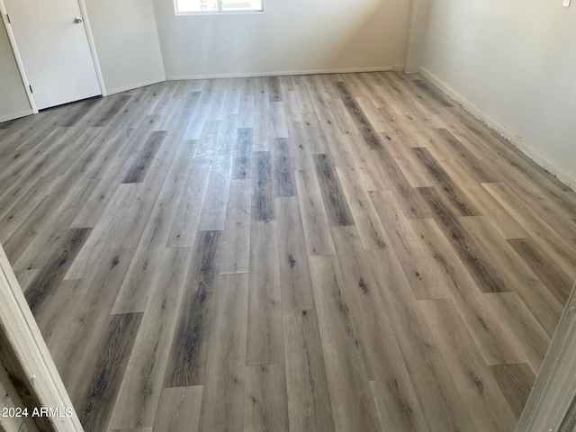 empty room featuring light wood-type flooring