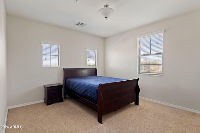 view of carpeted bedroom