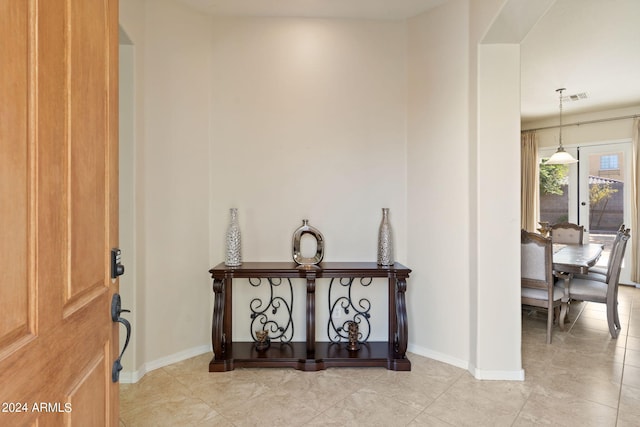 view of tiled entrance foyer