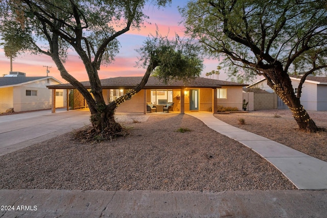 view of ranch-style home