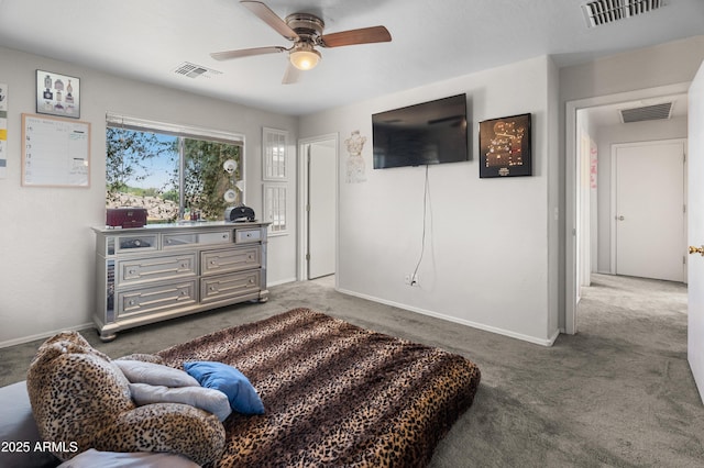 1374 E 10th Pl, Casa Grande, AZ 85122 - bedroom featuring carpet flooring and a ceiling fan
