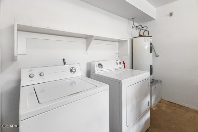 1374 E 10th Pl, Casa Grande, AZ 85122 - washroom with water heater and washing machine and clothes dryer