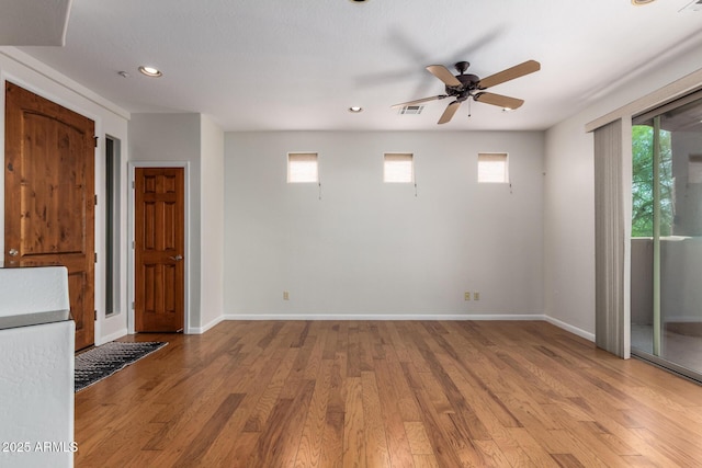13600 N Fountain Hills Blvd Unit 501, Fountain Hills, AZ 85268 - empty room with wood finished floors, ceiling fan, and recessed lighting