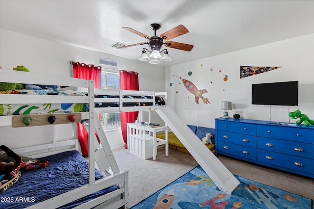 28014 N Jade St, San Tan Valley, AZ 85143 - carpeted bedroom featuring a ceiling fan and visible vents
