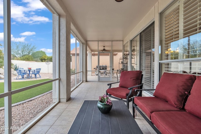 view of sunroom / solarium