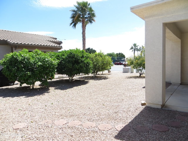 view of yard with a patio area