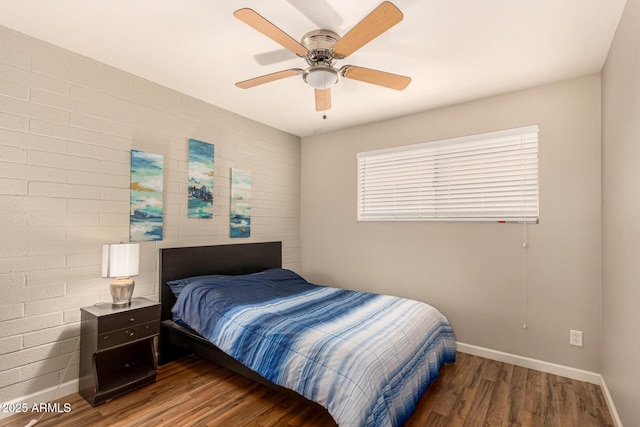 8532 E Portland St, Scottsdale, AZ 85257 - bedroom featuring wood finished floors and a ceiling fan