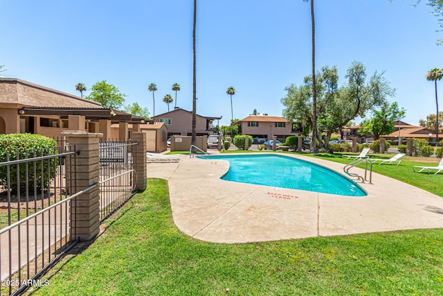 8532 E Portland St, Scottsdale, AZ 85257 - community pool with a patio and a residential view
