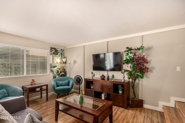 8532 E Portland St, Scottsdale, AZ 85257 - living area with baseboards and wood finished floors