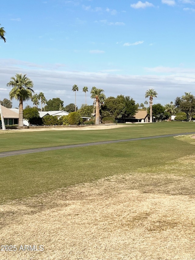 view of community featuring a yard