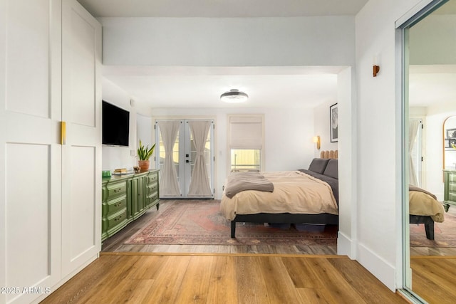 bedroom featuring light hardwood / wood-style floors