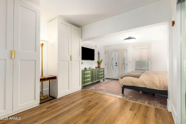 bedroom featuring light hardwood / wood-style flooring